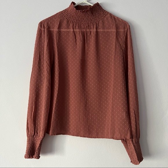 Mauve Swiss Dot Blouse - Picture 1 of 12